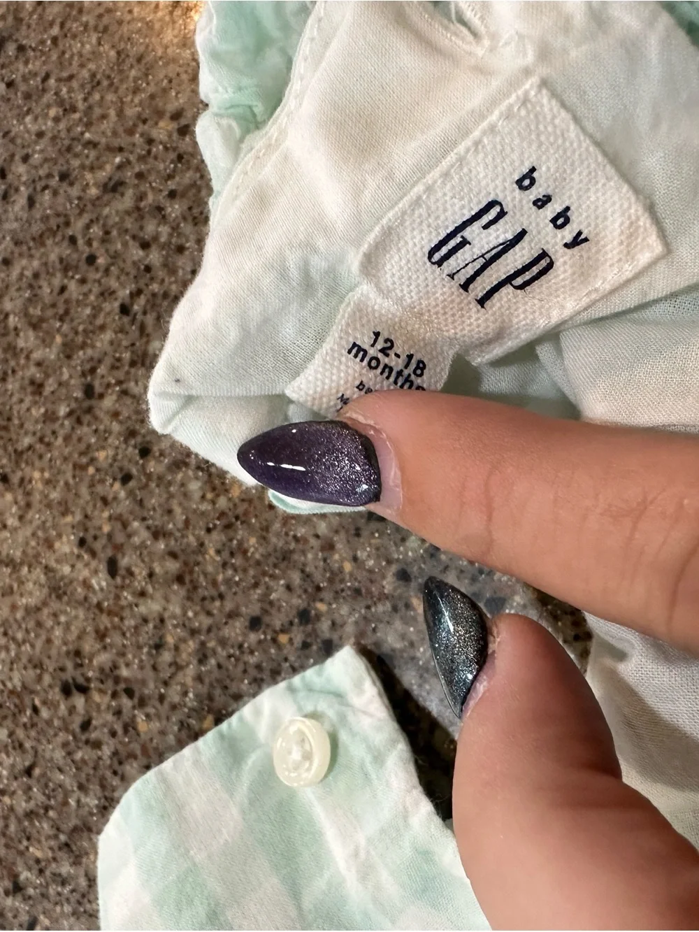 GAP Mint Green Gingham Eyelet Romper